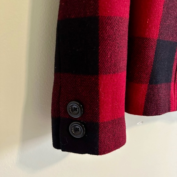 Gap Women’s Buffalo Plaid Double Breasted Peacoat - Picture 5 of 7